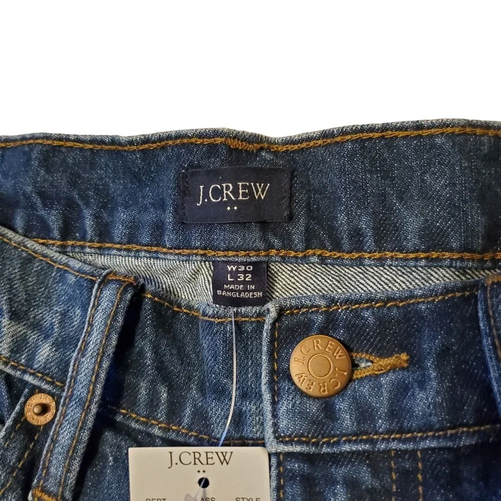 J Crew 30x32 Blue Jeans Pants Slim NWT Rigid Actual‎ 32x32 Denim Cowboy Work